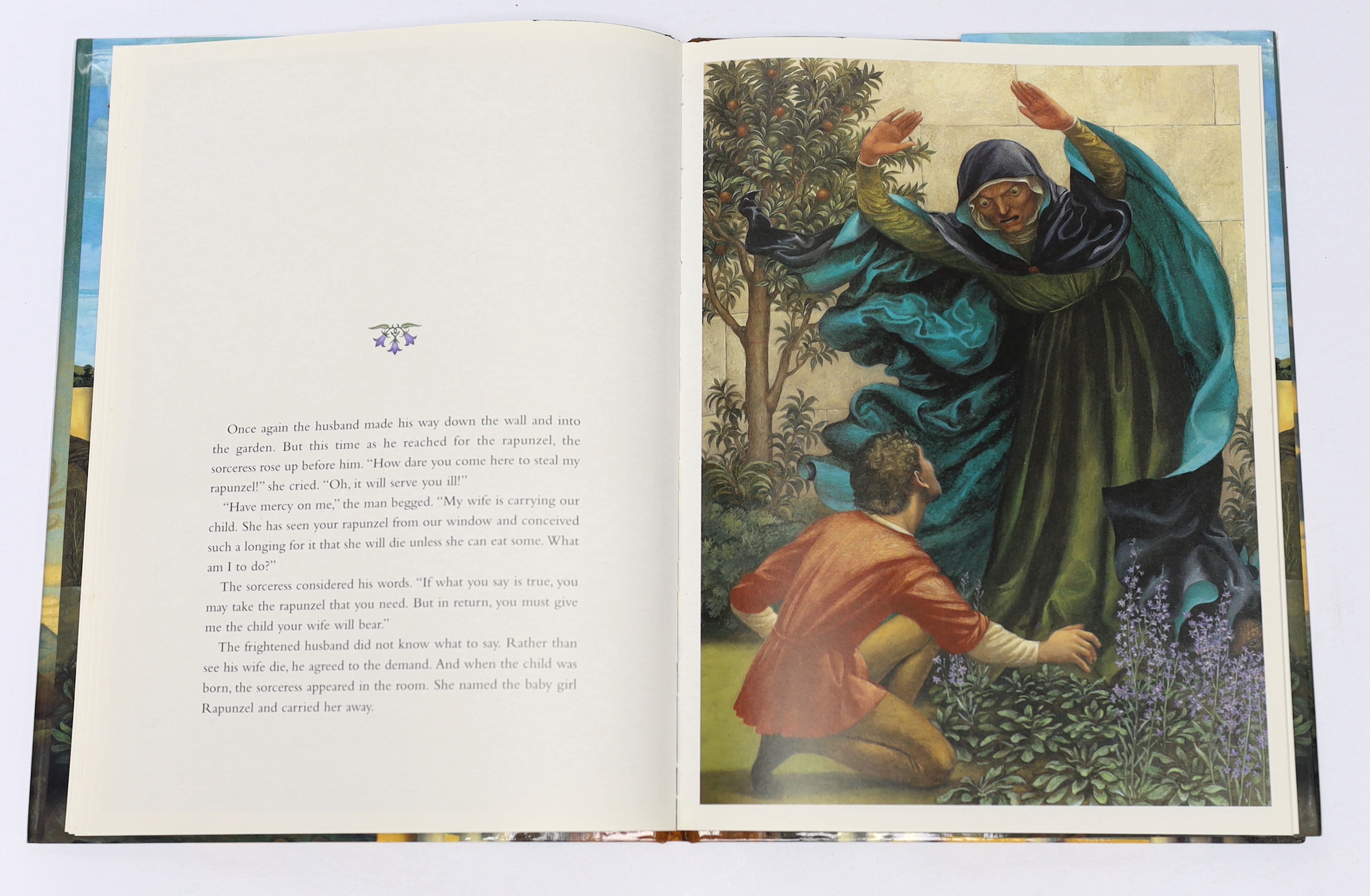 Zelinsky, Paul O - Rapunzel, 1st edition, 4to, original pictorial laminated boards, illustrated endpapers, Dutton, New York, 1997.